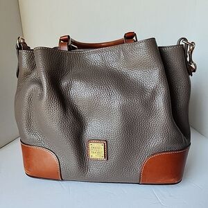 Dooney & Bourke Brenna Handbag Elephant Pebble Grain Leather Satchel Shoulder